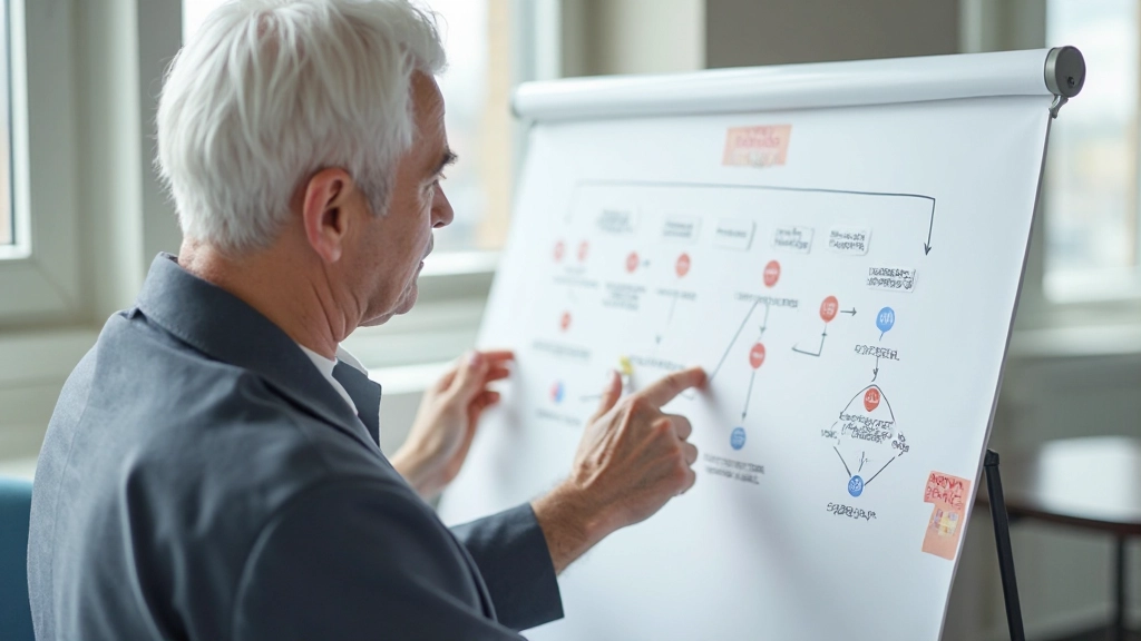 Пошаговое планирование рекламной кампании на доске с диаграммами